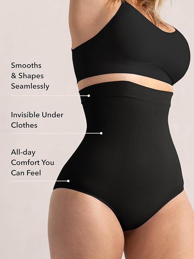 Women Seamless Shapewear Shorts-Premium Waist Sculpting Shapewear- Invisible Shapewear for All-Day Confidence