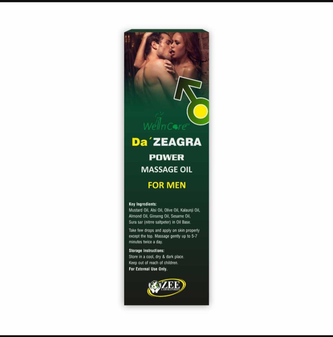 Da Zeagra Power Massage Oil for Men – Herbal Body Oil 25ml | WellnessCare UAE