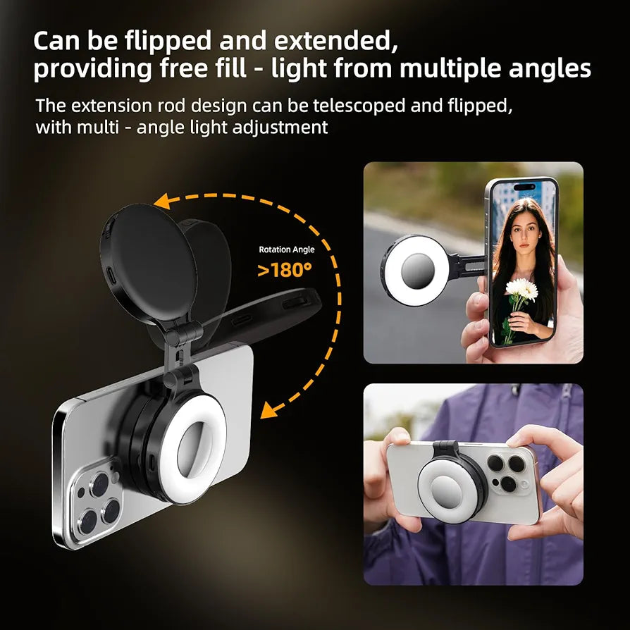 MagGlow™ Magnetic Fill Light for Phone – Rechargeable Selfie & TikTok Light