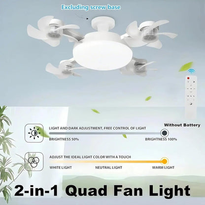 F4 Multifunctional Fan Light | Foldable LED Ceiling Lamp