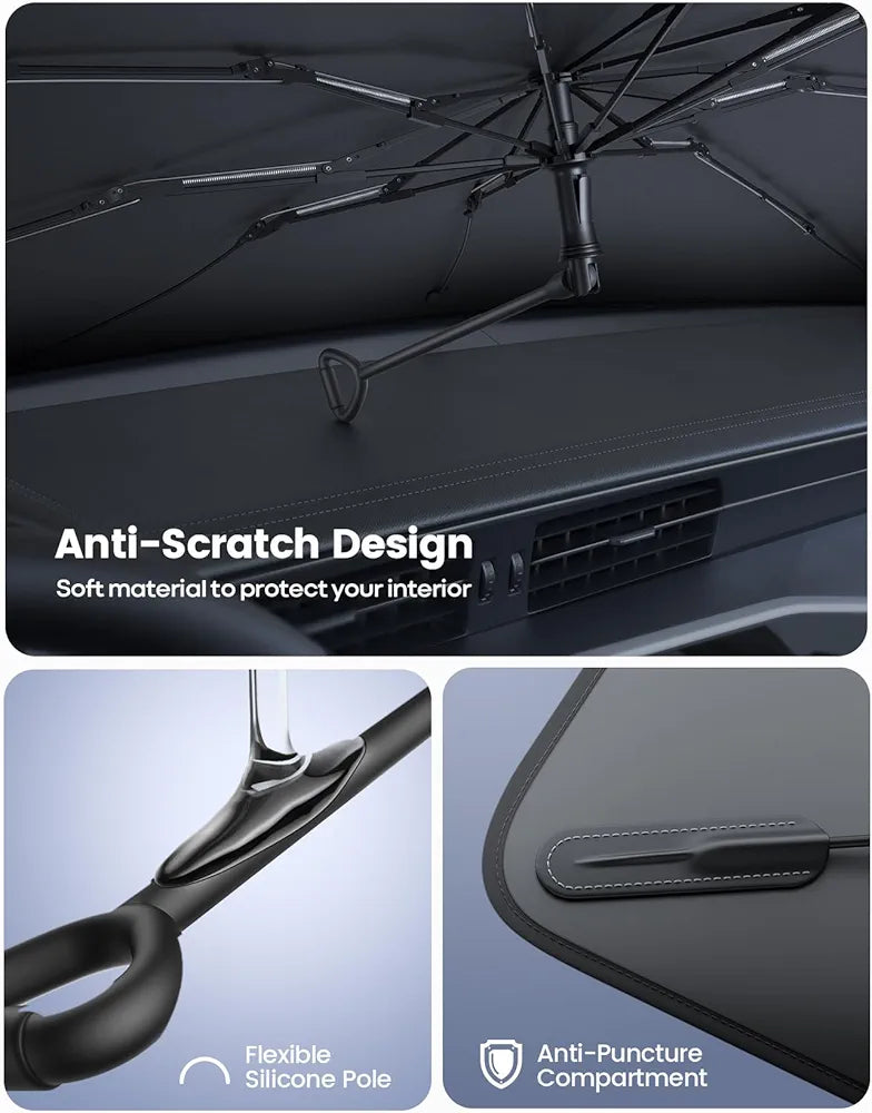 Car Windshield Sun Shade Umbrella – Foldable UV Protection Heat Blocker