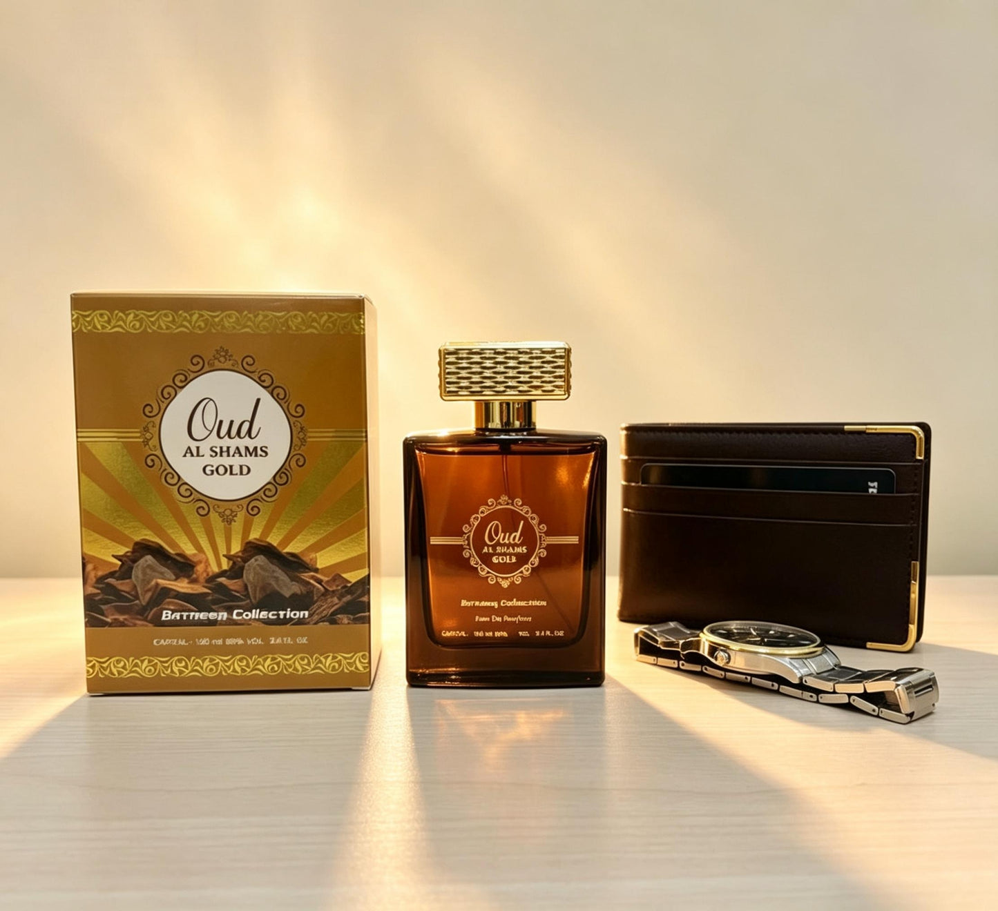 Oud Al Shams Gold Perfume 100ml – Long Lasting Luxury Oud Fragrance (Unisex)