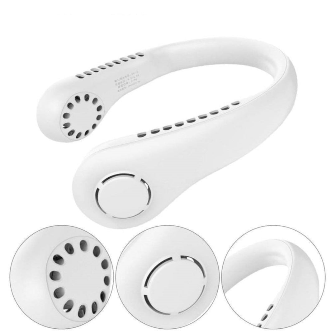 Portable Hanging Neck Fan – Hands-Free Bladeless Cooling Fan (USB Rechargeable)