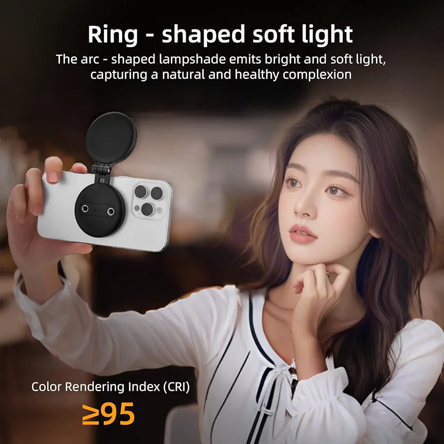 MagGlow™ Magnetic Fill Light for Phone – Rechargeable Selfie & TikTok Light