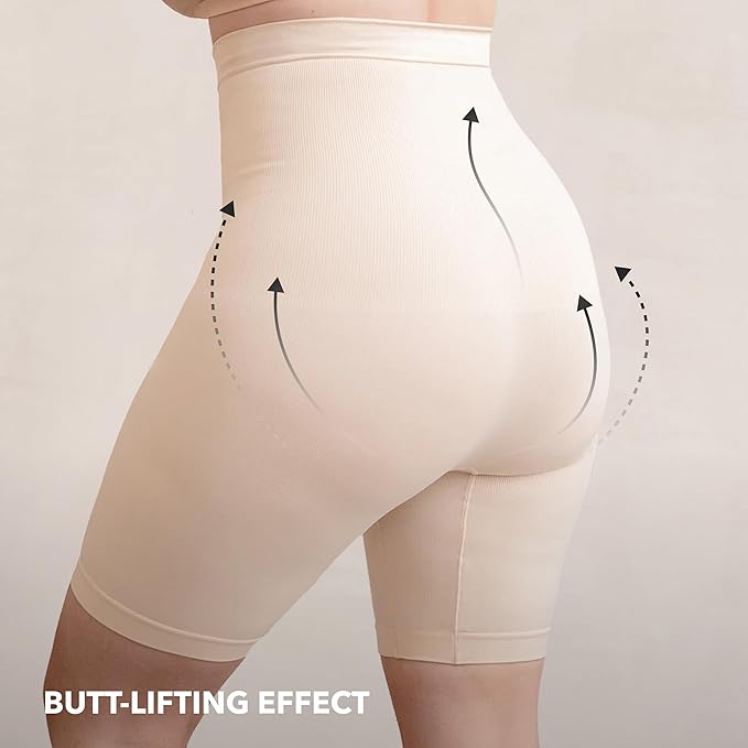 Women Seamless Shapewear Shorts-Premium Waist Sculpting Shapewear- Invisible Shapewear for All-Day Confidence