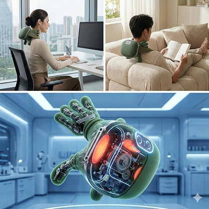 Portable Neck and Shoulder Massager with Soothing Heat, 4D Deep-Kneading Rechargeable Massage Device for Back and Body Use at Home, Office or On the Go!