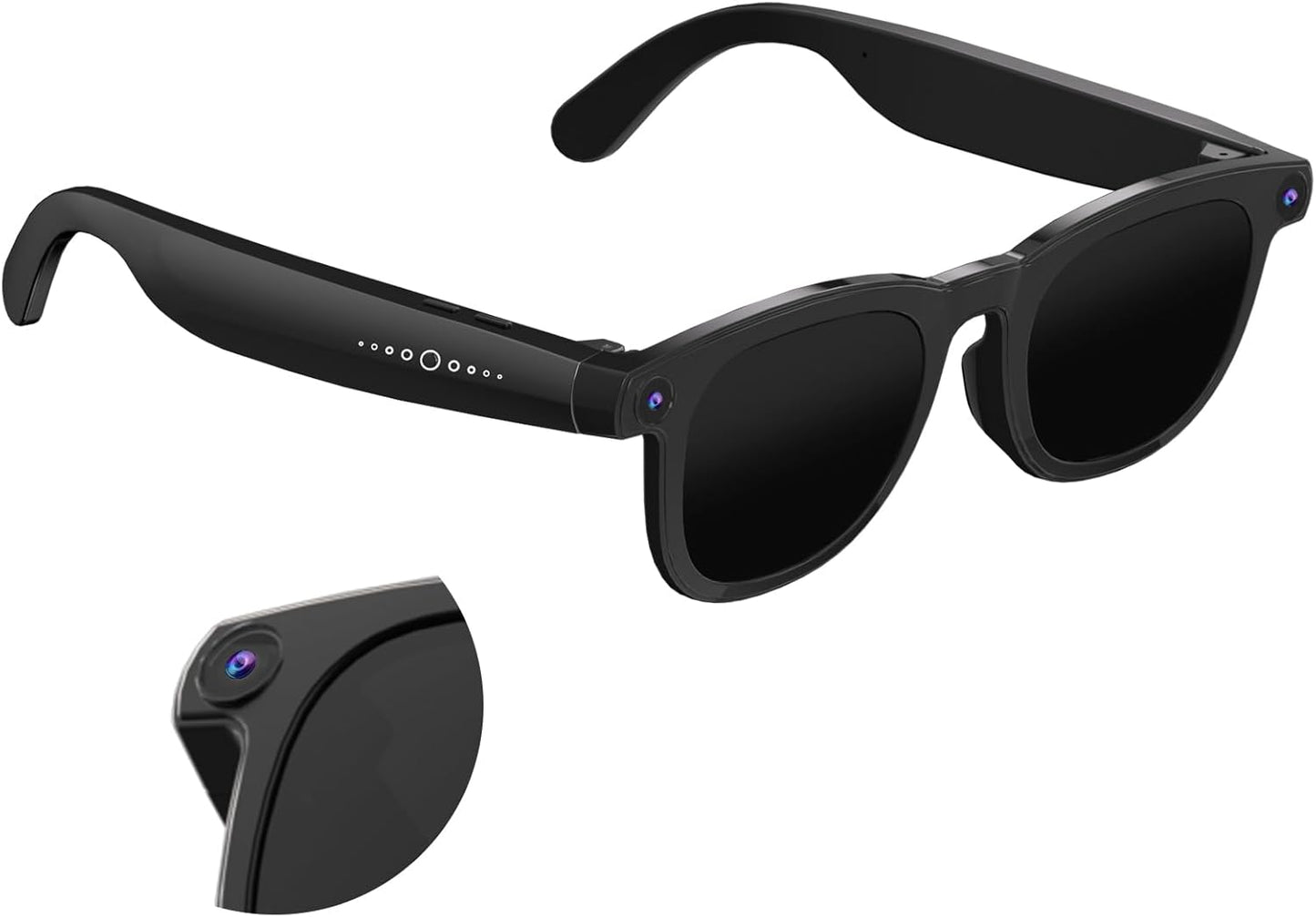 Smart Ai Glasses- Bluetooth Headset Glasses–Wireless Audio Sunglasses (Camera,Calls & Music)