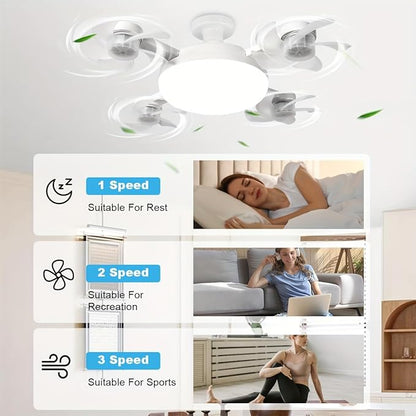 F4 Multifunctional Fan Light | Foldable LED Ceiling Lamp