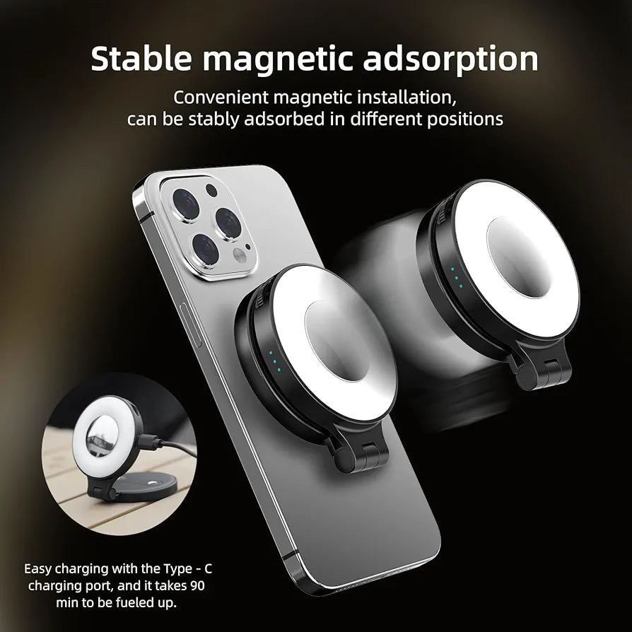 MagGlow™ Magnetic Fill Light for Phone – Rechargeable Selfie & TikTok Light