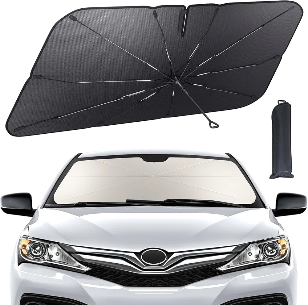 Car Windshield Sun Shade Umbrella – Foldable UV Protection Heat Blocker