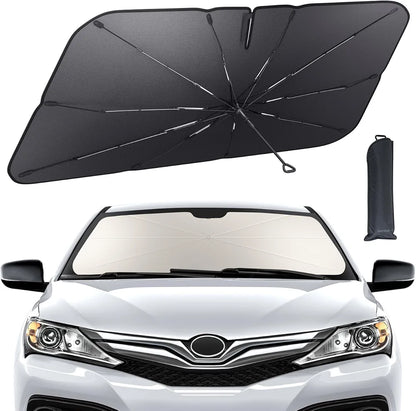 Car Windshield Sun Shade Umbrella – Foldable UV Protection Heat Blocker