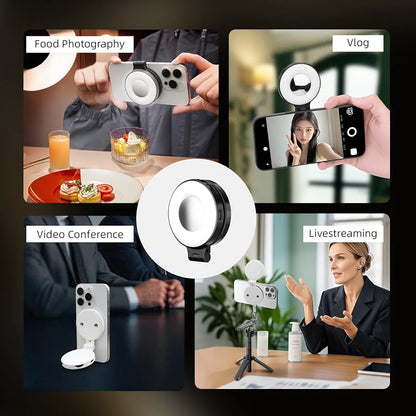 MagGlow™ Magnetic Fill Light for Phone – Rechargeable Selfie & TikTok Light