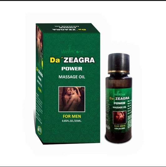 Da Zeagra Power Massage Oil for Men – Herbal Body Oil 25ml | WellnessCare UAE
